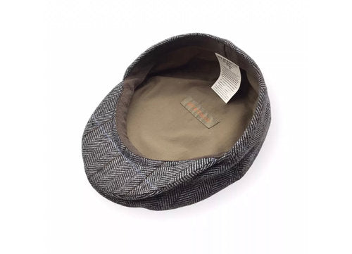STETSON Mütze KENT Flatcap grau Gr.S herringbone