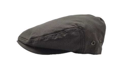 STETSON Mütze FLATCAP WAXXED Gr.55 grau Baumwolle SUN GUARD
