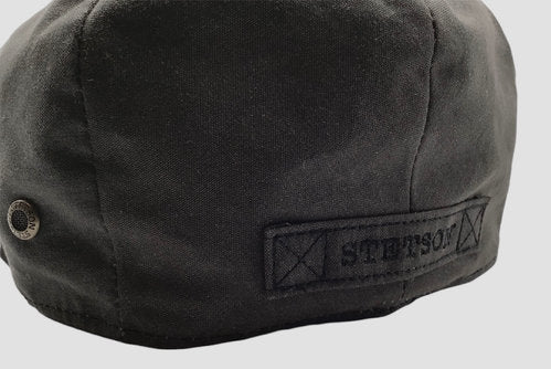 STETSON Mütze FLATCAP WAXXED Gr.55 grau Baumwolle SUN GUARD