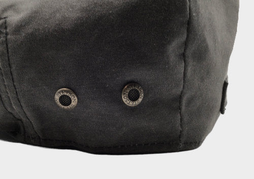 STETSON Mütze FLATCAP WAXXED Gr.55 grau Baumwolle SUN GUARD