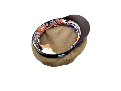 STETSON Mütze RIDERS-CAP Elbsegler oliv/braun Lederschirm Gr.S Schirmmütze UPF40+ Marlon Brando