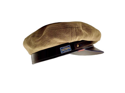 STETSON Mütze RIDERS-CAP Elbsegler oliv/braun Lederschirm Gr.S Schirmmütze UPF40+ Marlon Brando