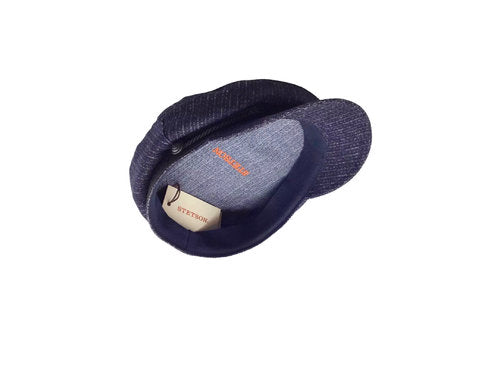 STETSON Mütze Elbsegler RIDERS-CAP blau/grau fisherman Winter Gr.S Schirmmütze