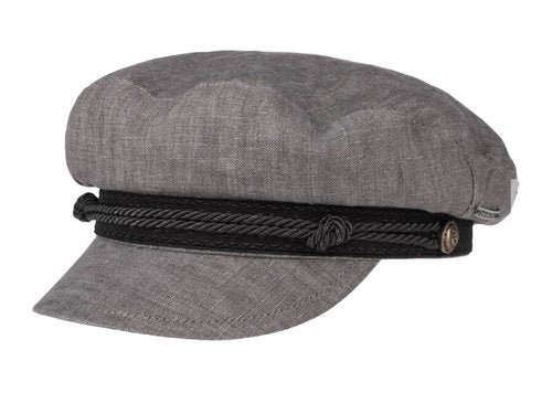 STETSON Mütze  Elbsegler grau Leinen fisherman Sommer Gr.61/XL Schirmmütze