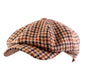 HARRIS-TWEED Mütze Wigèns Newsboy Retro Cap braun Glencheck Bakerboy