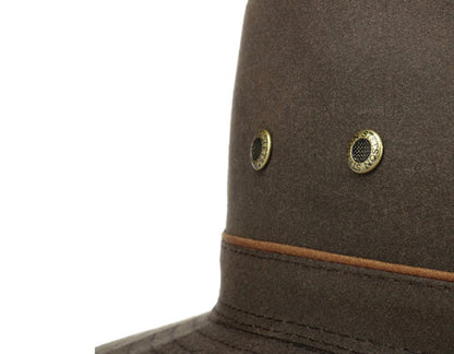 STETSON AVASUN Waxed Cotton Traveller UVSchutz 40+ braun