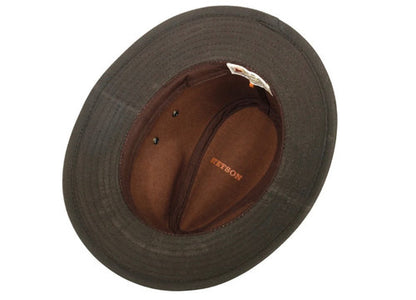 STETSON AVASUN Waxed Cotton Traveller UVSchutz 40+ braun