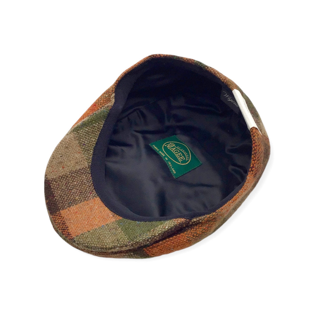 Wigèns Mütze IVY CAP oliv mehrfarbig DONEGAL TWEED kariert