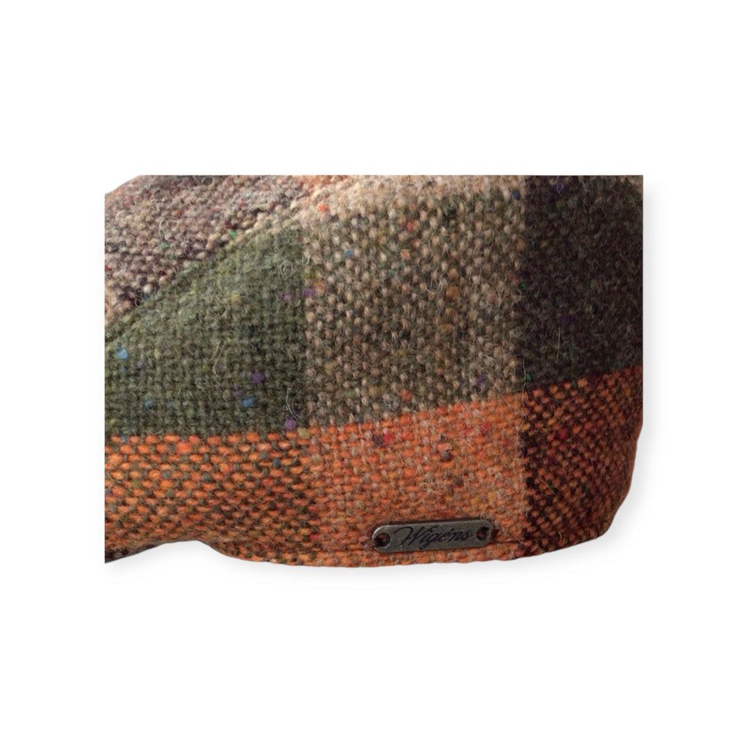 Wigèns Mütze IVY CAP oliv mehrfarbig DONEGAL TWEED kariert