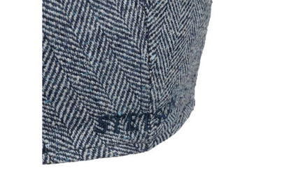 STETSON Mütze DRIVER CAP Seide blau herringbone Sommer UPF40+
