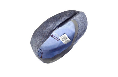 STETSON Mütze DRIVER CAP Seide blau herringbone Sommer UPF40+
