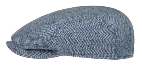 STETSON Mütze DRIVER CAP Seide blau herringbone Sommer UPF40+