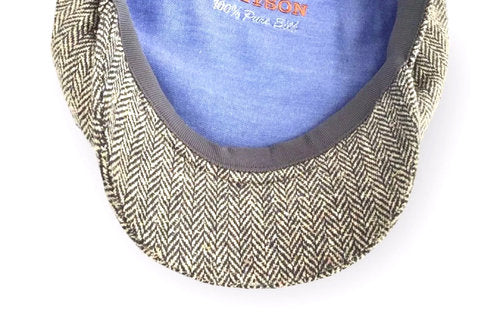 STETSON Mütze DRIVER CAP Seide braun herringbone Sommer UPF40+