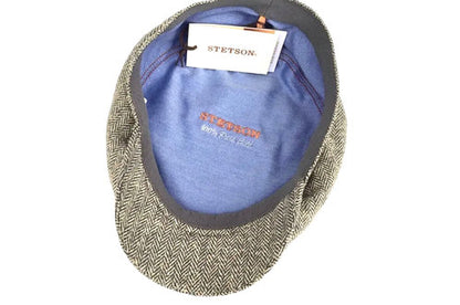 STETSON Mütze DRIVER CAP Seide braun herringbone Sommer UPF40+