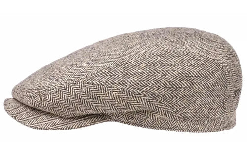 STETSON Mütze DRIVER CAP Seide braun herringbone Sommer UPF40+