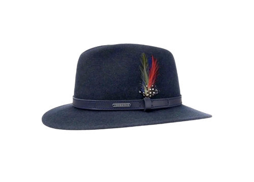 STETSON Traveller POWELL blau Filzhut Fedora Gr.59
