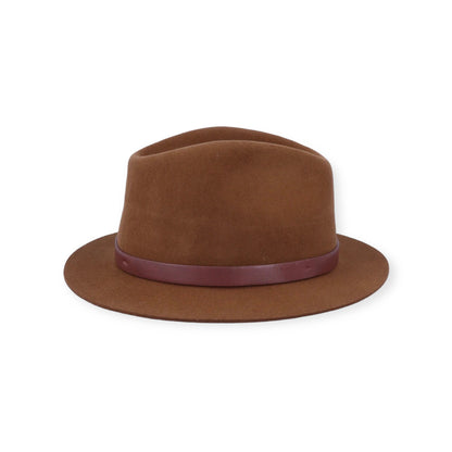 BRIXTON HUT MESSER SHORT BRIM Wollfilz braun