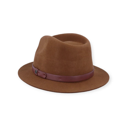 BRIXTON HUT MESSER SHORT BRIM Wollfilz braun