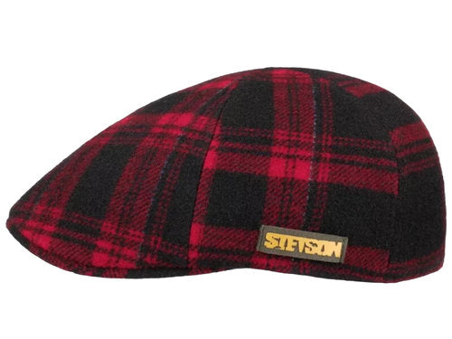 STETSON Mütze DUCK CAP TEXAS Gr.XL Schurwolle kariert Winter