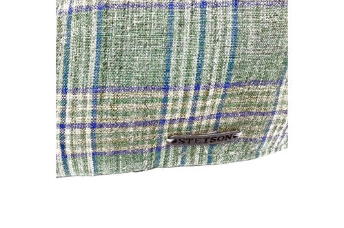 STETSON Mütze DUCK CAP Leinen TEXAS grün kariert Gr.S