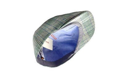 STETSON Mütze DUCK CAP Leinen TEXAS grün kariert Gr.S