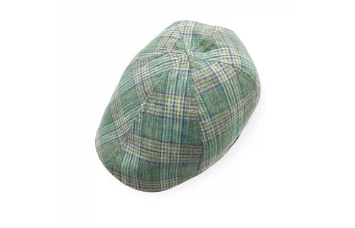 STETSON Mütze DUCK CAP Leinen TEXAS grün kariert Gr.S