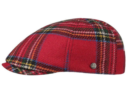 LIERYS Mütze DUCK CAP Schottenkaro rot kariert Stewart Gr.L