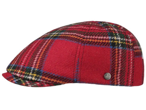 LIERYS Mütze DUCK CAP Schottenkaro rot kariert Stewart Gr.L