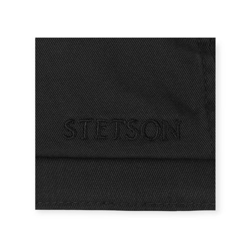 STETSON Mütze FLATCAP schwarz UPF40+ Cotton Twill