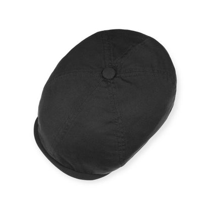 STETSON Mütze FLATCAP schwarz UPF40+ Cotton Twill