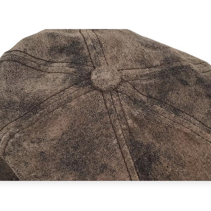 STETSON Mütze Ledermütze Hatteras Gr.55 braun used look