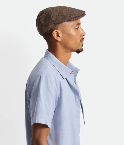 BRIXTON Mütze HOOLIGAN SNAP CAP braun herringbone FLATCAP