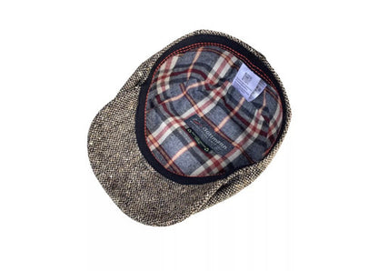 GÖTTMANN Mütze PRINCETON 8tlg.braunTweed Schurwolle Bakerboy