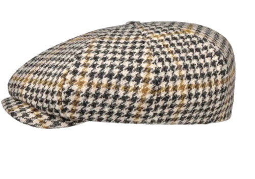 STETSON Mütze Hatteras Gr.61 HARRIS-TWEED Hahnentritt