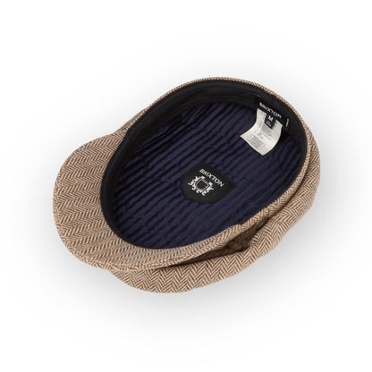 BRIXTON Mütze FIDDLER CAP hellbraun Elbsegler herringbone