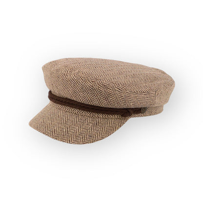 BRIXTON Mütze FIDDLER CAP hellbraun Elbsegler herringbone