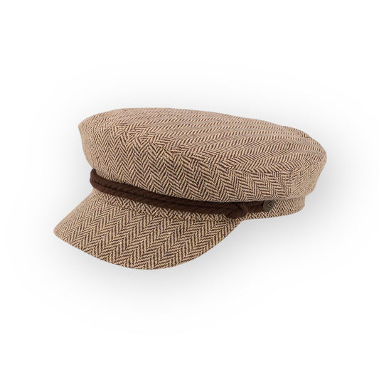 BRIXTON Mütze FIDDLER CAP hellbraun Elbsegler herringbone