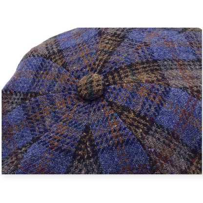STETSON Mütze Hatteras blau kariert Winter