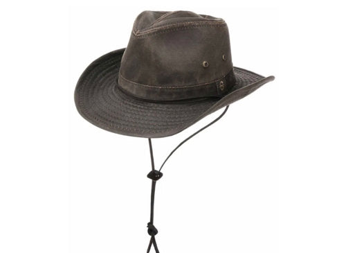 STETSON Westernhut DIAZ Vintage used look UV40+ Kinnband Cowboyhut braun