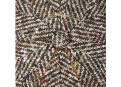STETSON Mütze Hatteras Fischgrät braun Tweed Schurwolle Winter