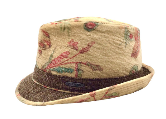 STETSON Stoffhut Trilby UNISEX Sommerhut beige SAMT