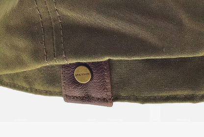 STETSON Mütze Hatteras WAXXED SUN GUARD UPF40+ oliv/braun Gr.XL/61 Lederschirm