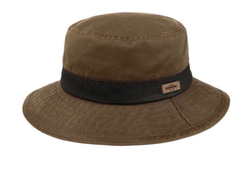STETSON bucket hat brown Vintage look Outdoorhut Stoffhut Fischerhut Anglerhut