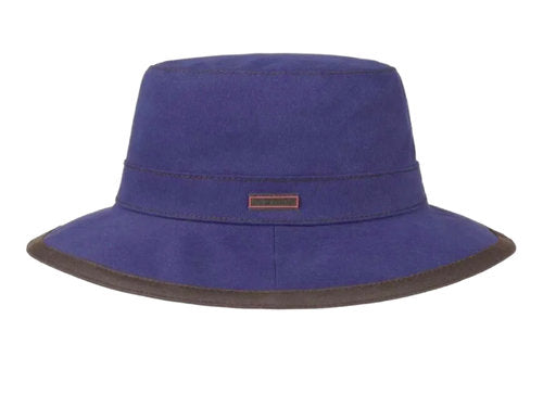 STETSON bucket hat Cotton blau Sommerhut UVSchutz SUN GUARD Stoffhut