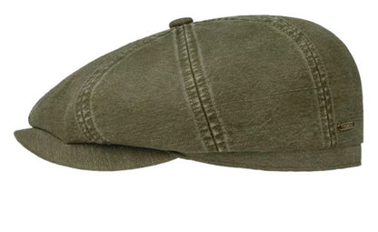 STETSON Mütze Hatteras oliv/grün UPF40+ Leinen Cotton  Sommer