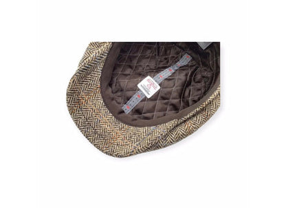 HARRIS-TWEED Mütze herringbone braun  Bakerboy