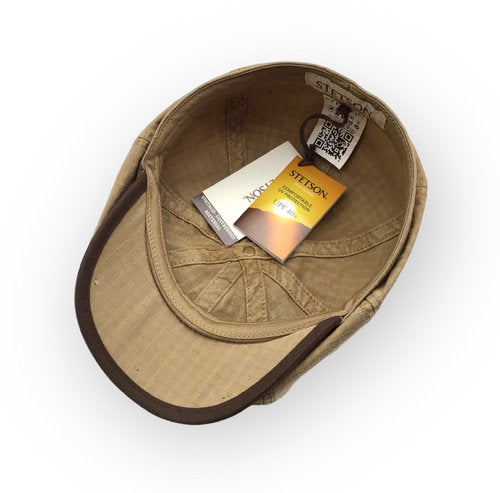 STETSON Mütze Hatteras Vintage khaki hellbraun UPF40+ Sommer