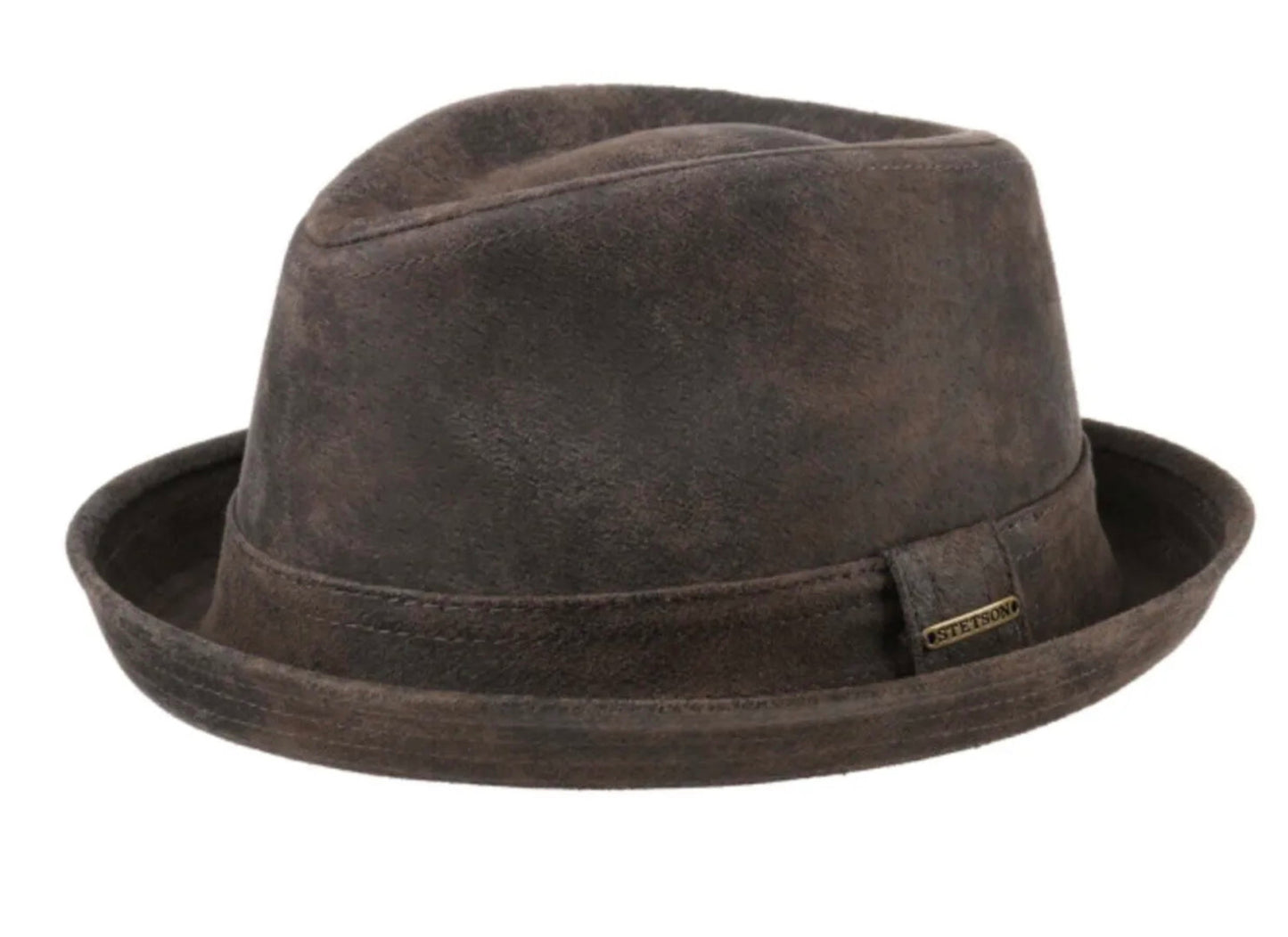 STETSON Lederhut Player RADCLIFF braun Vintage used look Pigskin