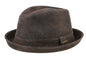 STETSON Lederhut Player RADCLIFF braun Vintage used look Pigskin
