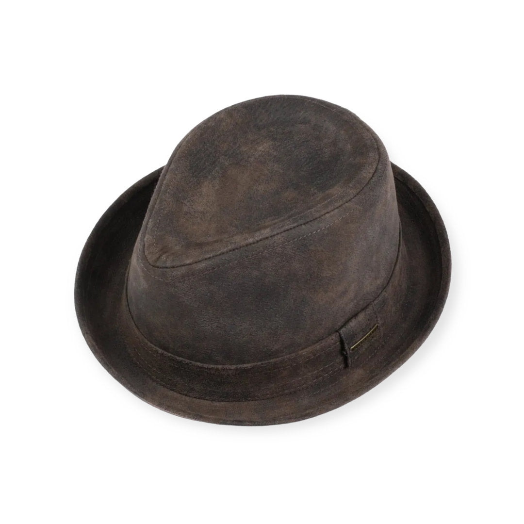 STETSON Lederhut Player RADCLIFF braun Vintage used look Pigskin